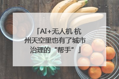 AI+无人机 杭州天空里也有了城市治理的“帮手”