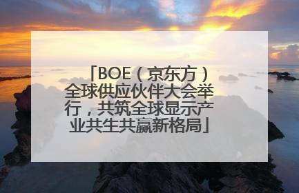 BOE（京东方）全球供应伙伴大会举行，共筑全球显示产业共生共赢新格局