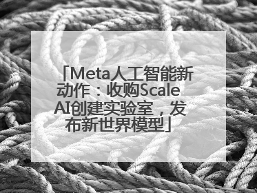 Meta人工智能新动作：收购Scale AI创建实验室，发布新世界模型